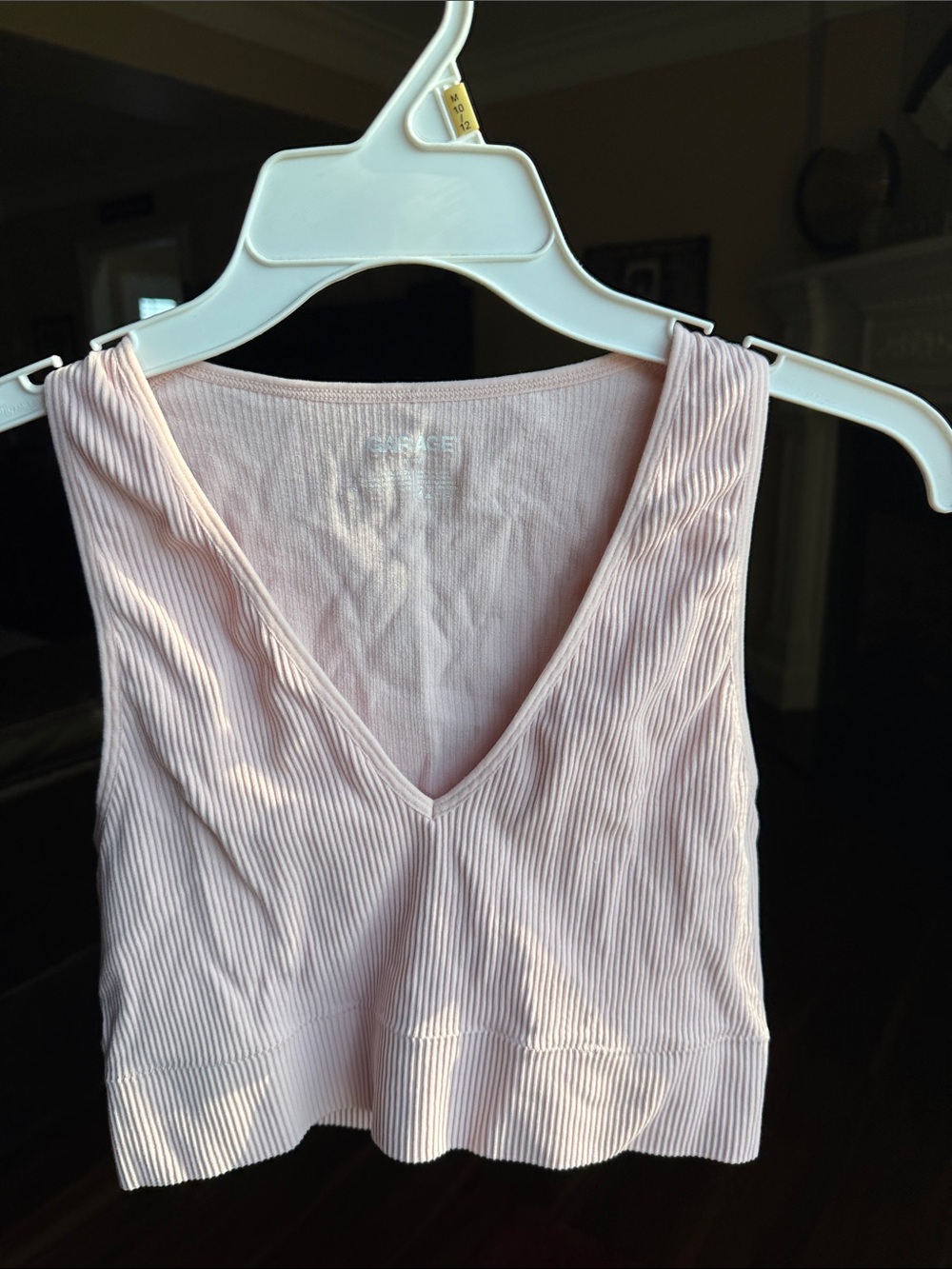 Garage Light Pink Ribbed Tank Top